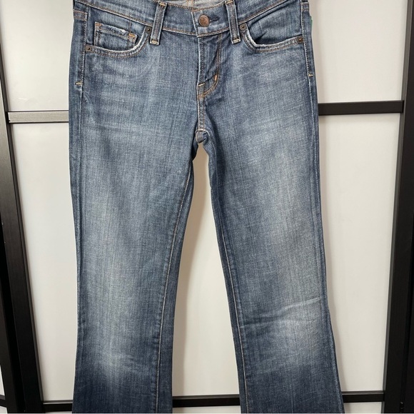 𝅺[25] Citizens of Humanity Kelly #001 Stretch Low-Waist Bootcut Dark Ombre Wash - Picture 5 of 15